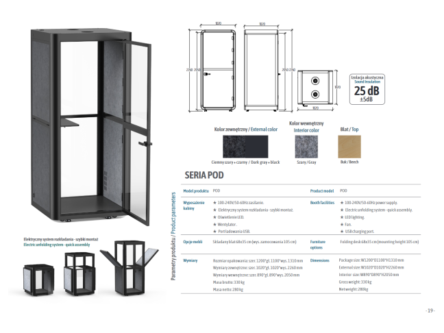 Akustinė kabina POD 10