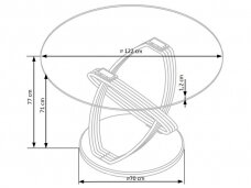 Apvalus stiklinis stalas OPTICO