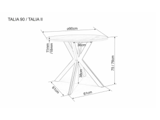 Apvalus stalas TALIA II