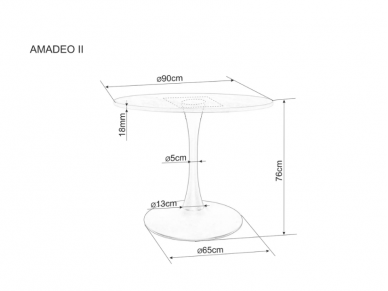 Apvalus stalas AMADEO II 4