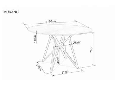 Apvalus stalas MURANO 120 6