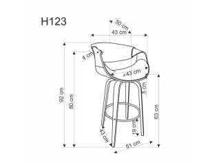 Baro kėdė H-123