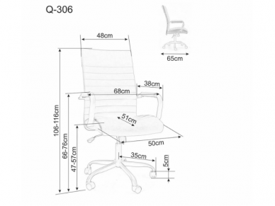 Darbo kėdė Q-306 6