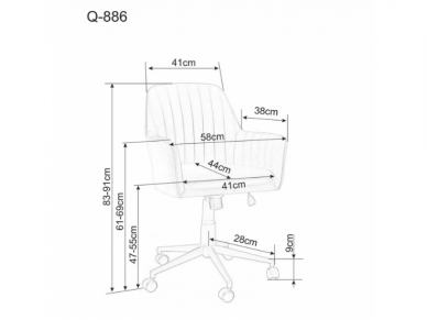Darbo kėdė Q-886 6
