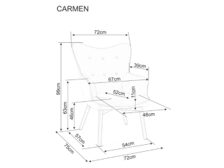 Fotelis CARMEN VELVET