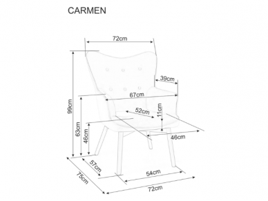 Fotelis CARMEN VELVET 13