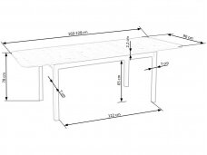 Išskleidžamas valgomojo stalas FLORIAN