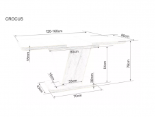 Išskleidžiamas stalas CROCUS