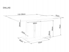 Išskleidžiamas stalas DALLAS