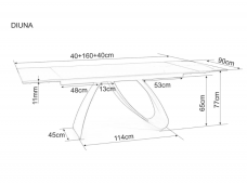 Išskleidžiamas stalas DIUNA CERAMIC