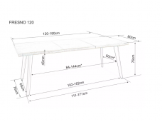 Išskleidžiamas stalas FRESNO 120
