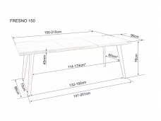 Išskleidžiamas stalas FRESNO 150