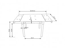Išskleidžiamas stiklinis stalas KENT