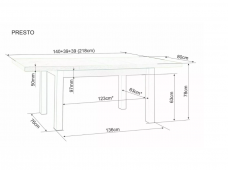 Išskleidžiamas stalas PRESTO