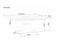Išskleidžiamas stalas SATURN II CERAMIC