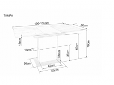 Išskleidžiamas stalas TAMPA
