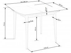 Išskleidžiamas valgomojo stalas BRADLEY