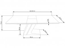 Išskleidžiamas valgomojo stalas FERGUSON
