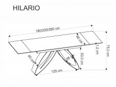 Išskleidžiamas valgomojo stalas HILARIO