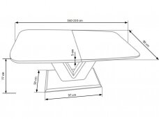 Išskleidžiamas valgomojo stalas MISTRAL