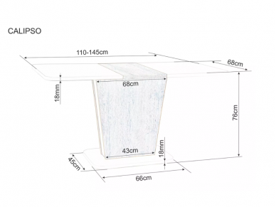 Išskleidžiamas stalas CALIPSO 11
