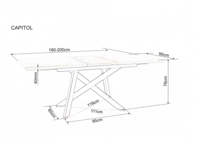 Išskleidžiamas stalas CAPITOL 7