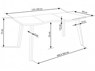Išskleidžiamas stalas DICKSON 120 4