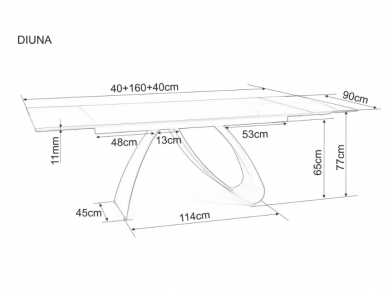 Išskleidžiamas stalas DIUNA CERAMIC 13