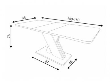 Išskleidžiamas stalas EXEL 15