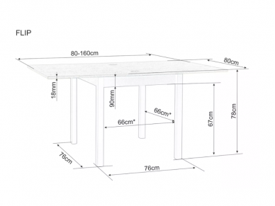 Išskleidžiamas stalas FLIP 5