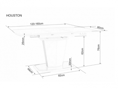 Išskleidžiamas stalas HOUSTON 9