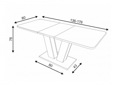 Išskleidžiamas stalas PLATON 5