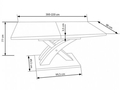 Išskleidžiamas stalas SANDOR-3 1