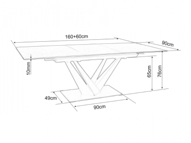 Išskleidžiamas stalas SORENTO CERAMIC 9