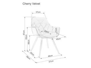 Kėdė CHERRY MATT VELVET