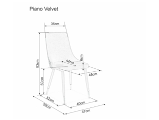 Kėdė PIANO B VELVET