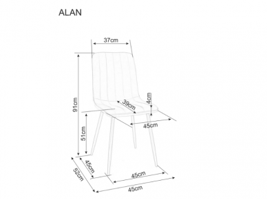 Kėdė ALAN VELVET 5