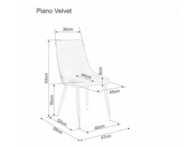 Kėdė PIANO B VELVET 5