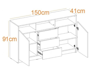 Komoda ASTON3