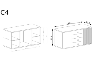 Komoda CALI C4