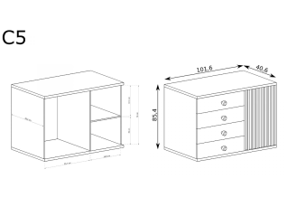 Komoda CALI C5