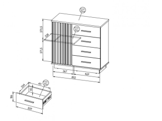 Komoda LAMELO LA5