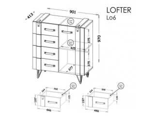 Komoda LOFTER LO6