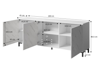 Komoda MARMO 200 3D