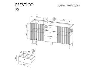 Komoda PRESTIGO P5