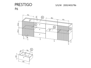 Komoda PRESTIGO P6