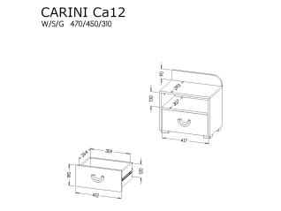 Naktinis staliukas CARINI CA12