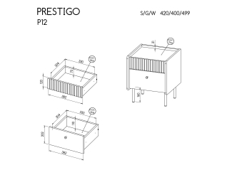 Naktinis staliukas PRESTIGO P12