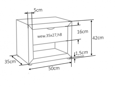 Naktinė spintelė ET-001 5