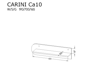 Pakabinama lentynėlė CARINI CA10